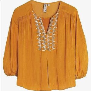 NWOT Anthro DOLAN Peasant Embroidered Blouse